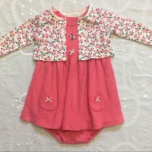 Little Me Floral Dress Set 3 PC